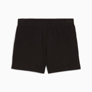 WARDROBE Essentials Women's Pointelle 4" Shorts, PUMA Black, extralarge-IND